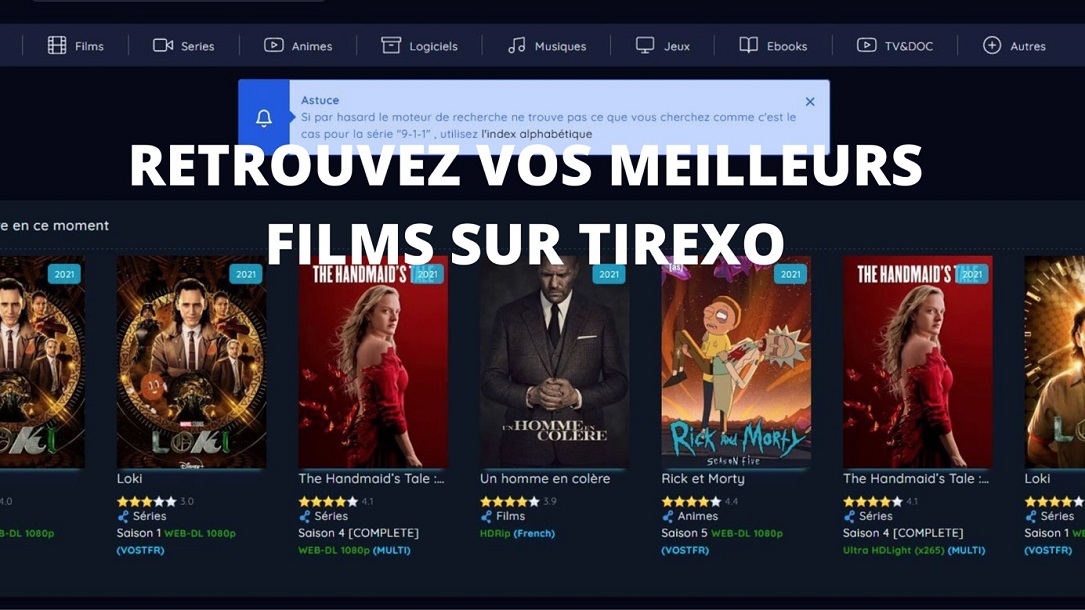 Tirexo site de téléchargement de contenus gratuits.